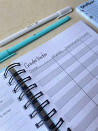 Funky Orange Blue Abstract Student Planner