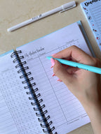 Aqua Gold Hue Marble Student Planner