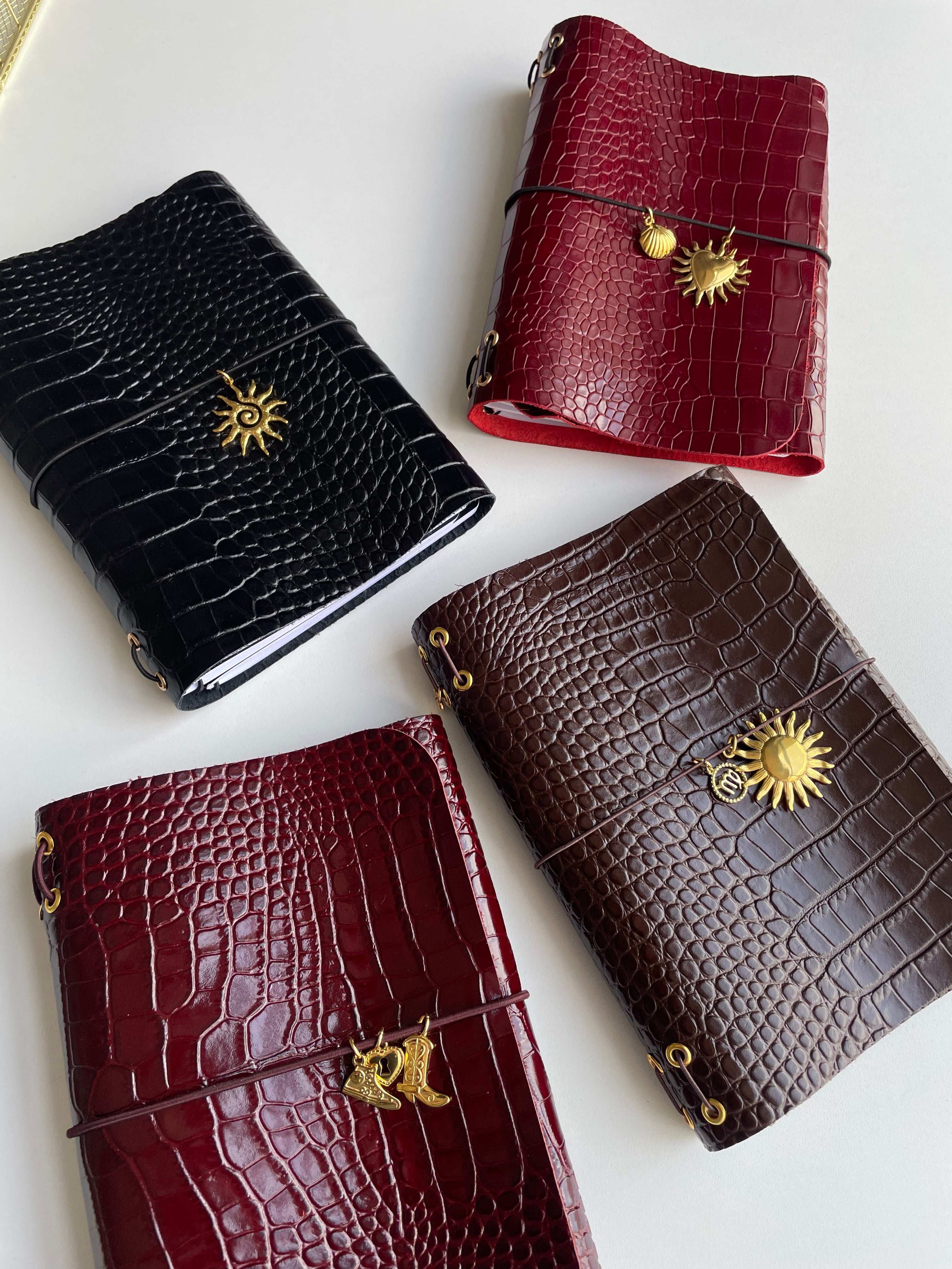 Café - Real Leather Refillable Journal