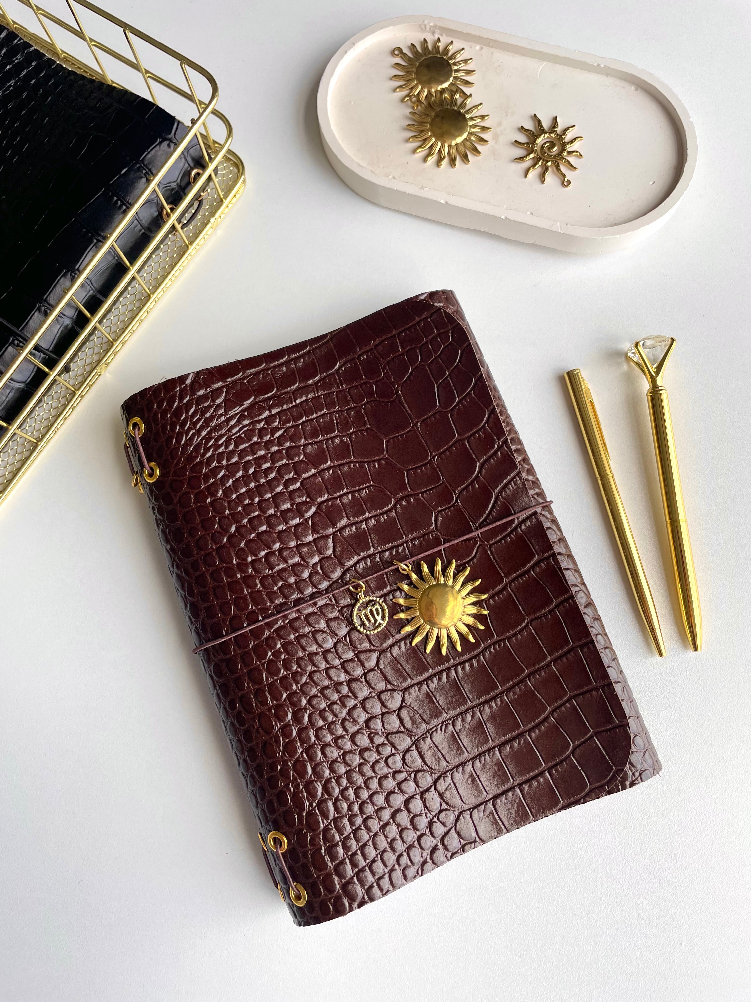 Café - Real Leather Refillable Journal