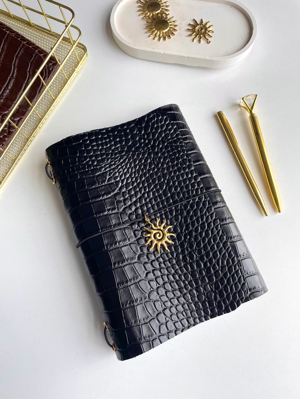 Noir - Real Leather Refillable Journal
