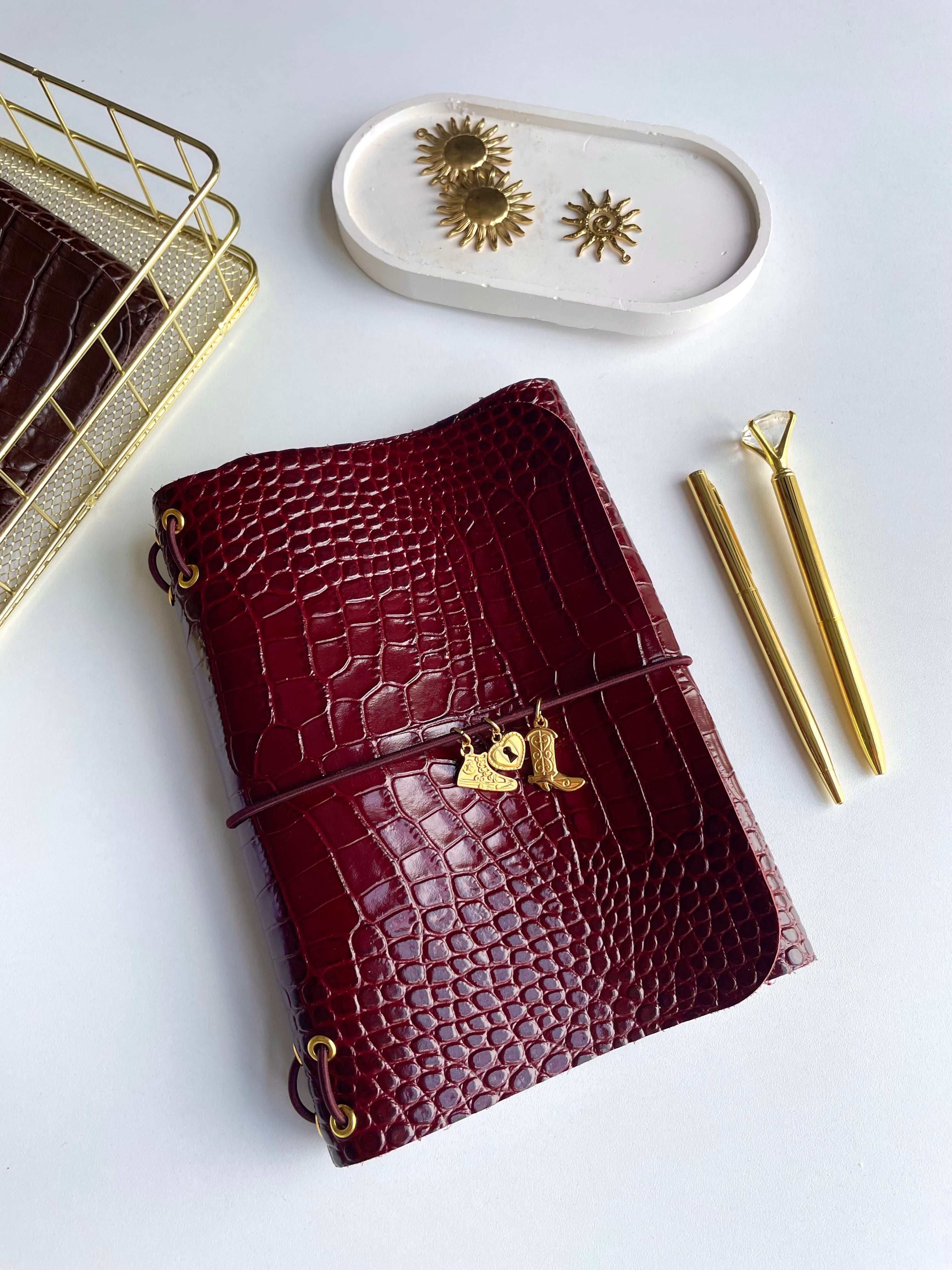 Bordeaux - Real Leather Refillable Journal