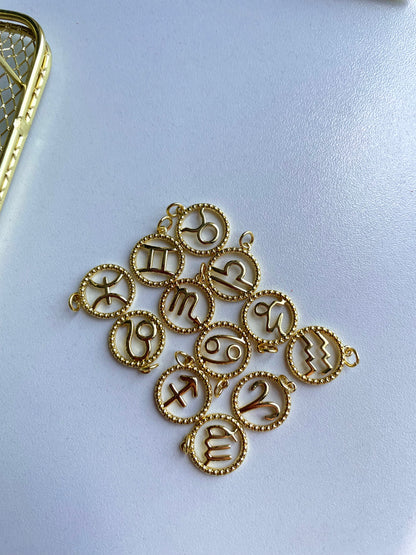 Zodiac Sign - Leather Journal Charm