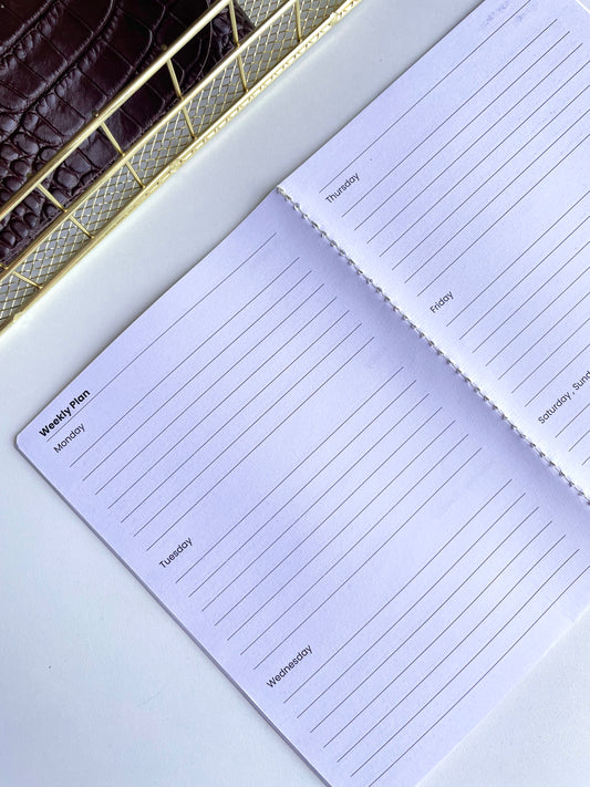 Weekly Planner - Stitched Notebook