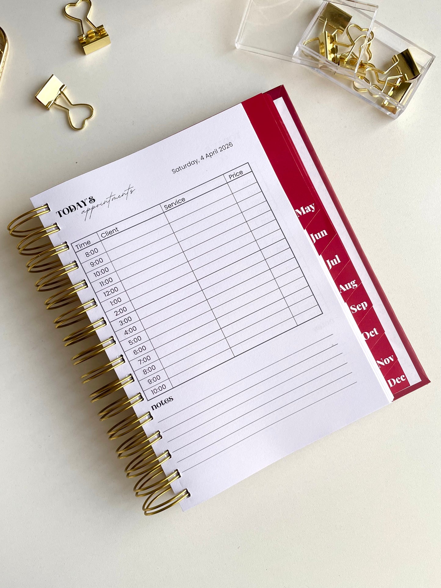 A5 Appointments Book Foil - Customizable For Every Business