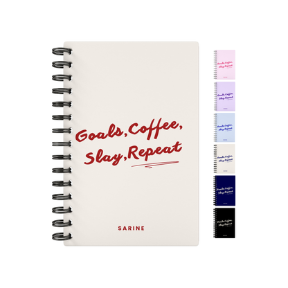 Goals, Coffee, Slay, Repeat 2026 Desk Planner