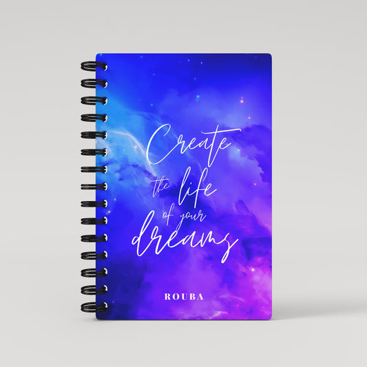 In Purple Space Lined Notebook