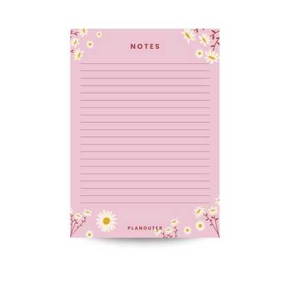 Daisy Pink Notes Notepad