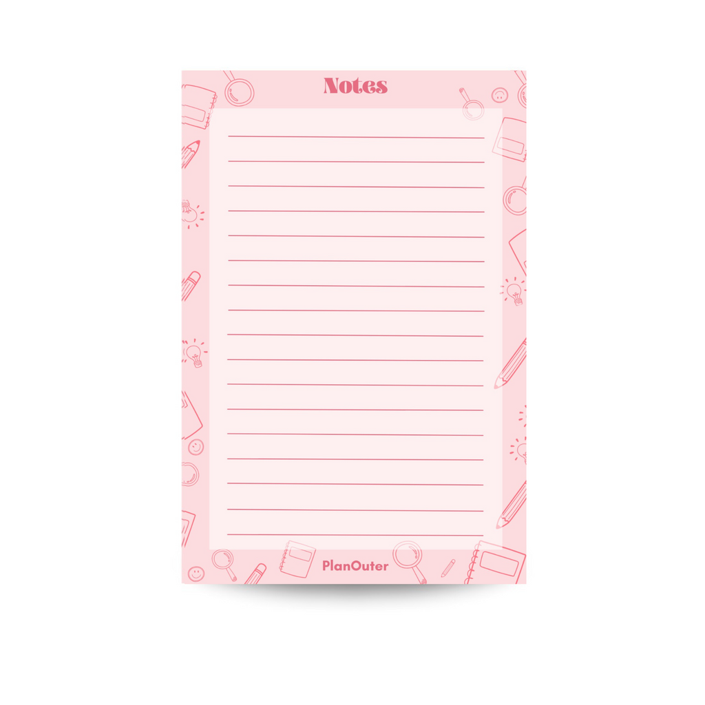 Notes Notepad - Student Pink