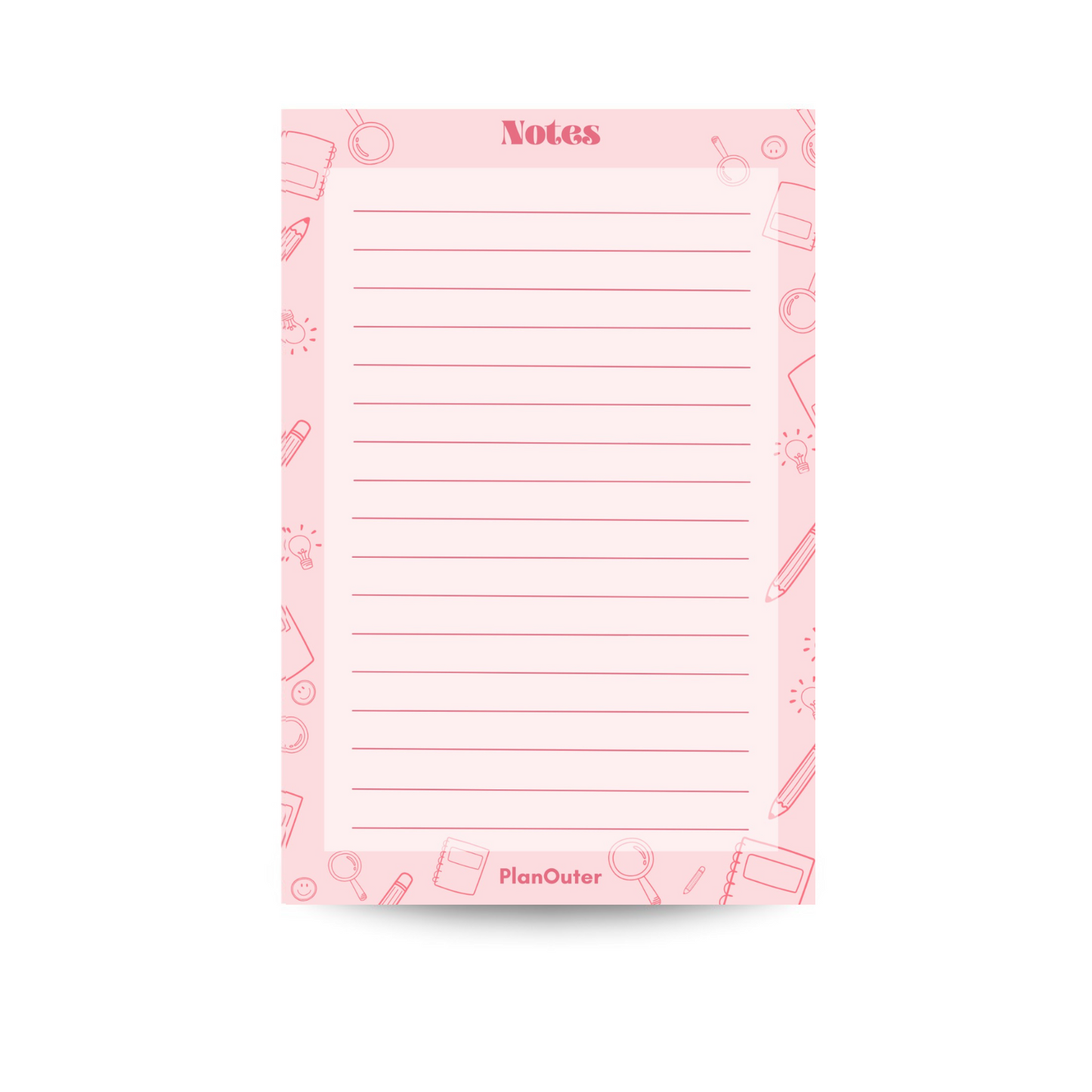 Notes Notepad - Student Pink