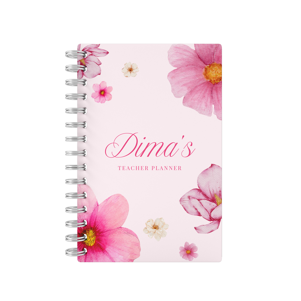Pink Flowers - Teacher Planner