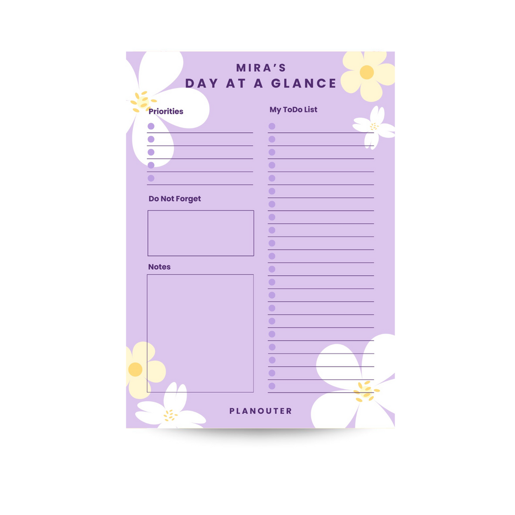 Daily Notepad - Dreams Purple