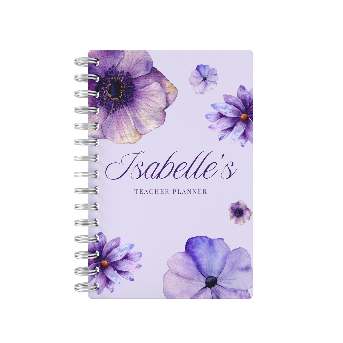 Purple Flowers - Teacher Planner