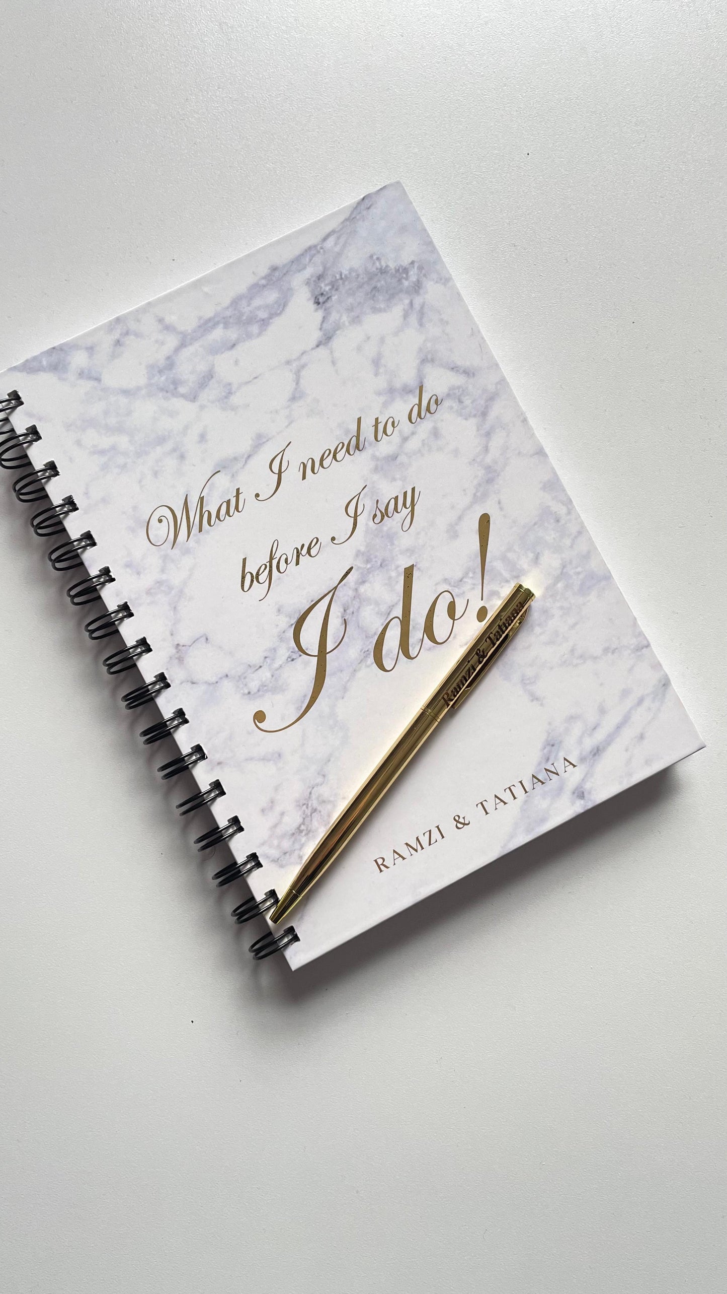 What I need to do before I say I do Marbles Gold Foil Wedding Planner