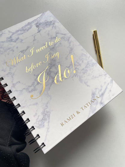 What I need to do before I say I do Gold Foil Wedding Planner