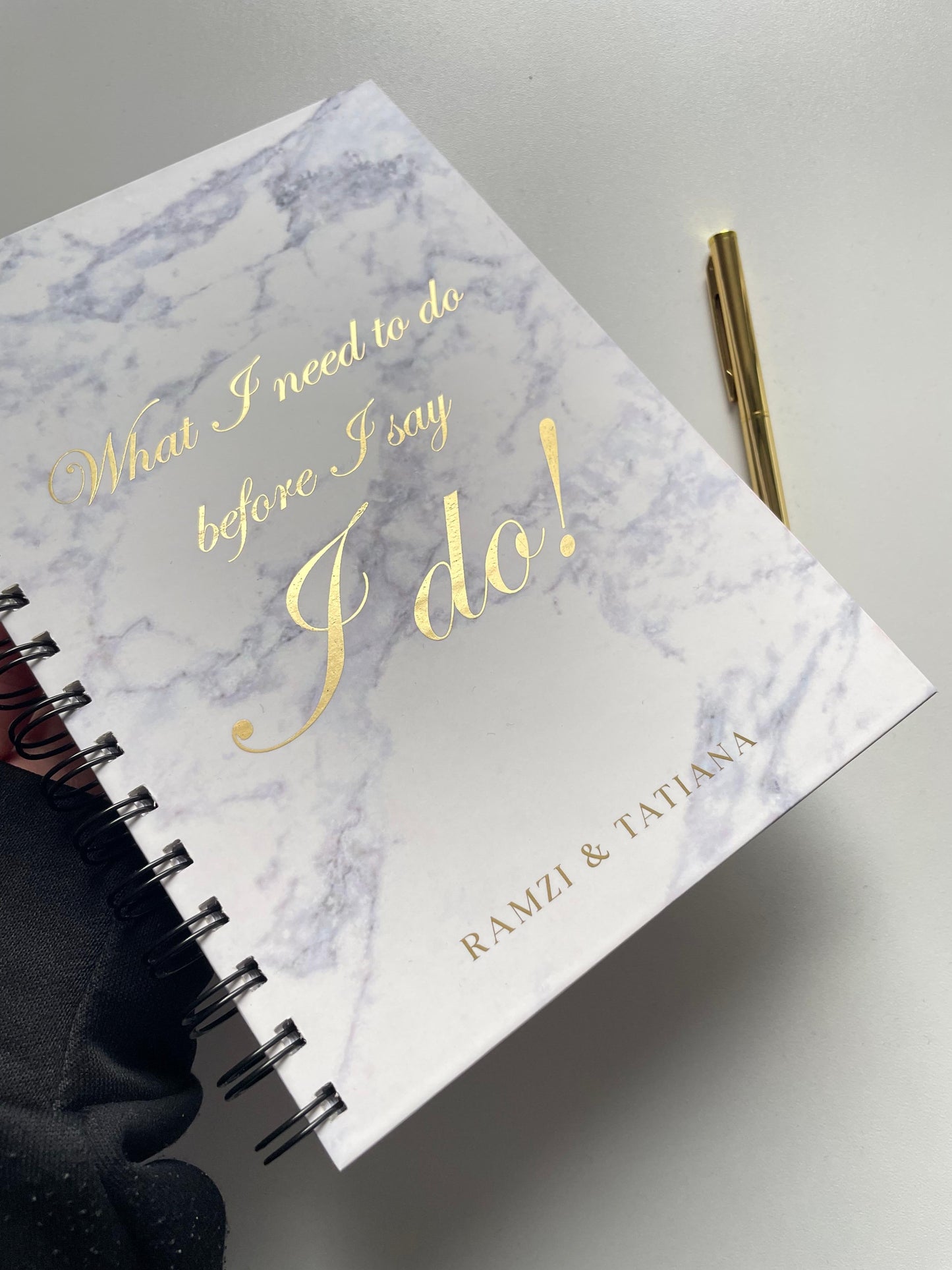 What I need to do before I say I do Marbles Gold Foil Wedding Planner