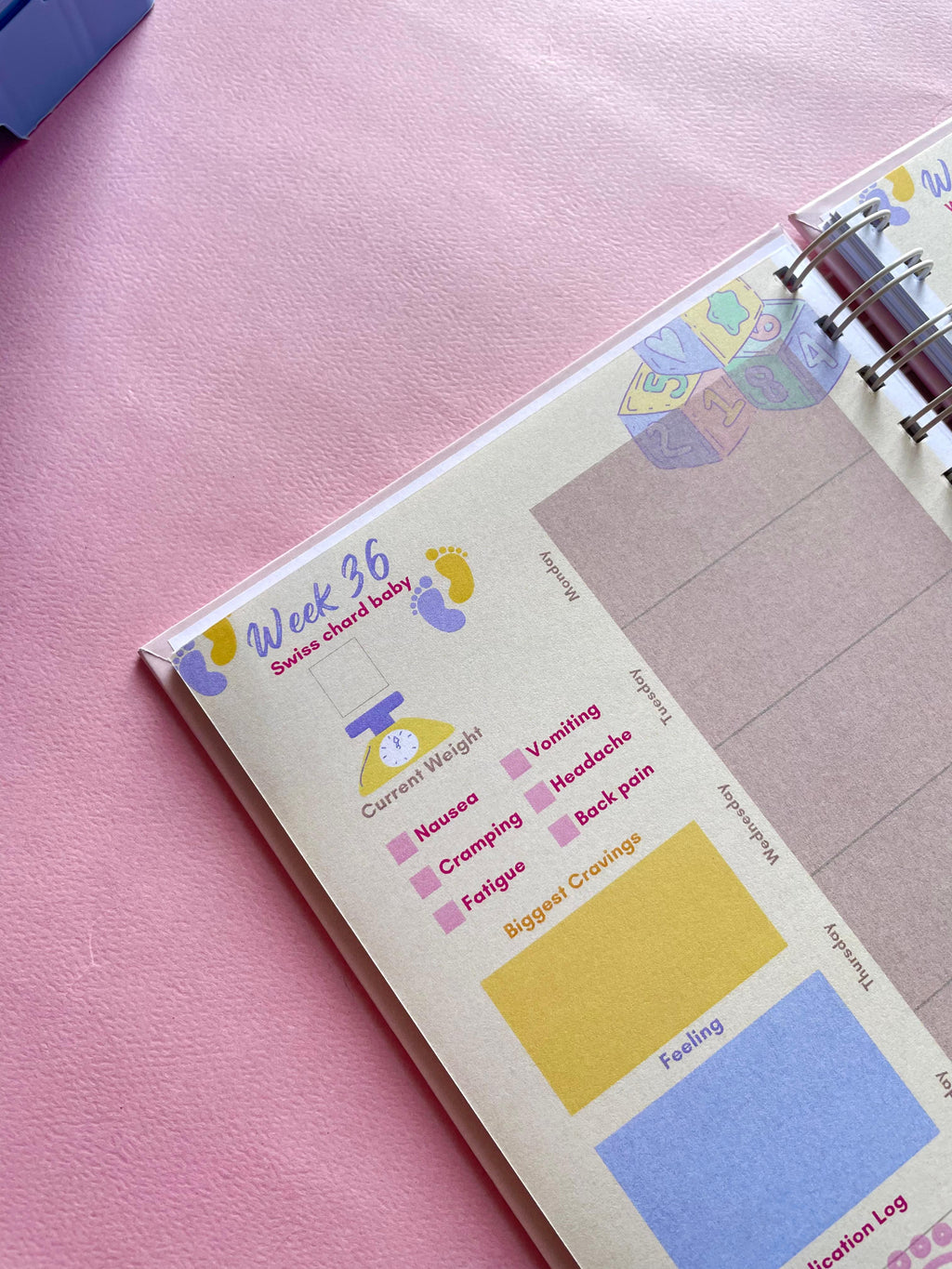 Mom & Baby's Journey Pink Balloons - Pregnancy Planner