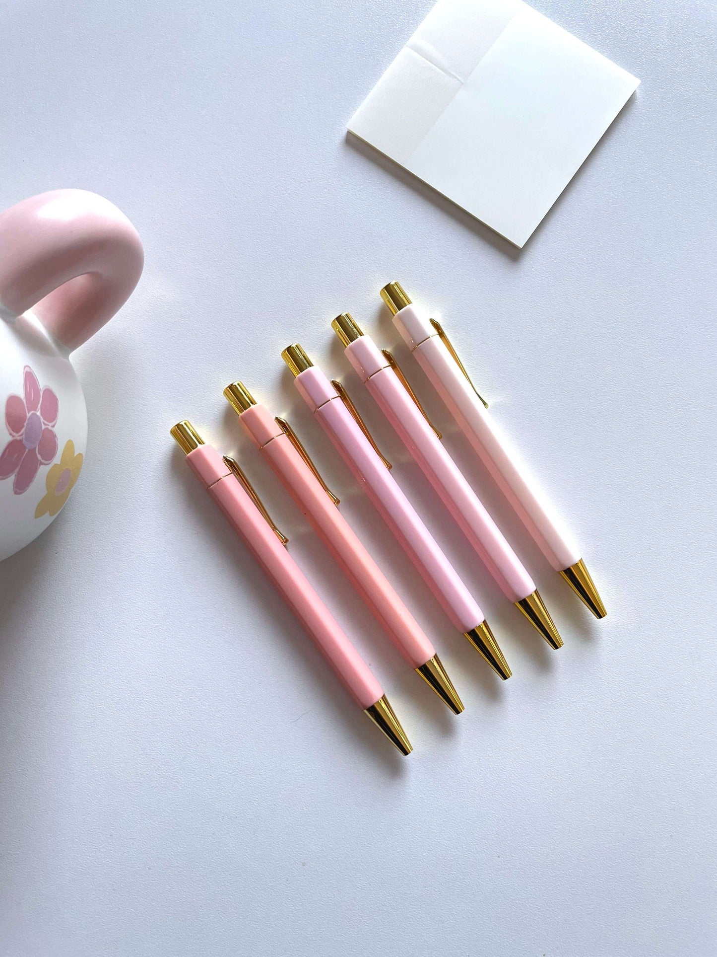 Gradient Peach Pen Set - Black Ink