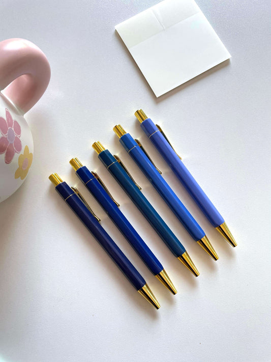 Gradient Navy Pen Set - Black Ink