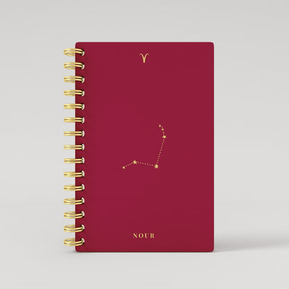 Gold Foil Constellation Zodiac Sign 2025 Daily Planner