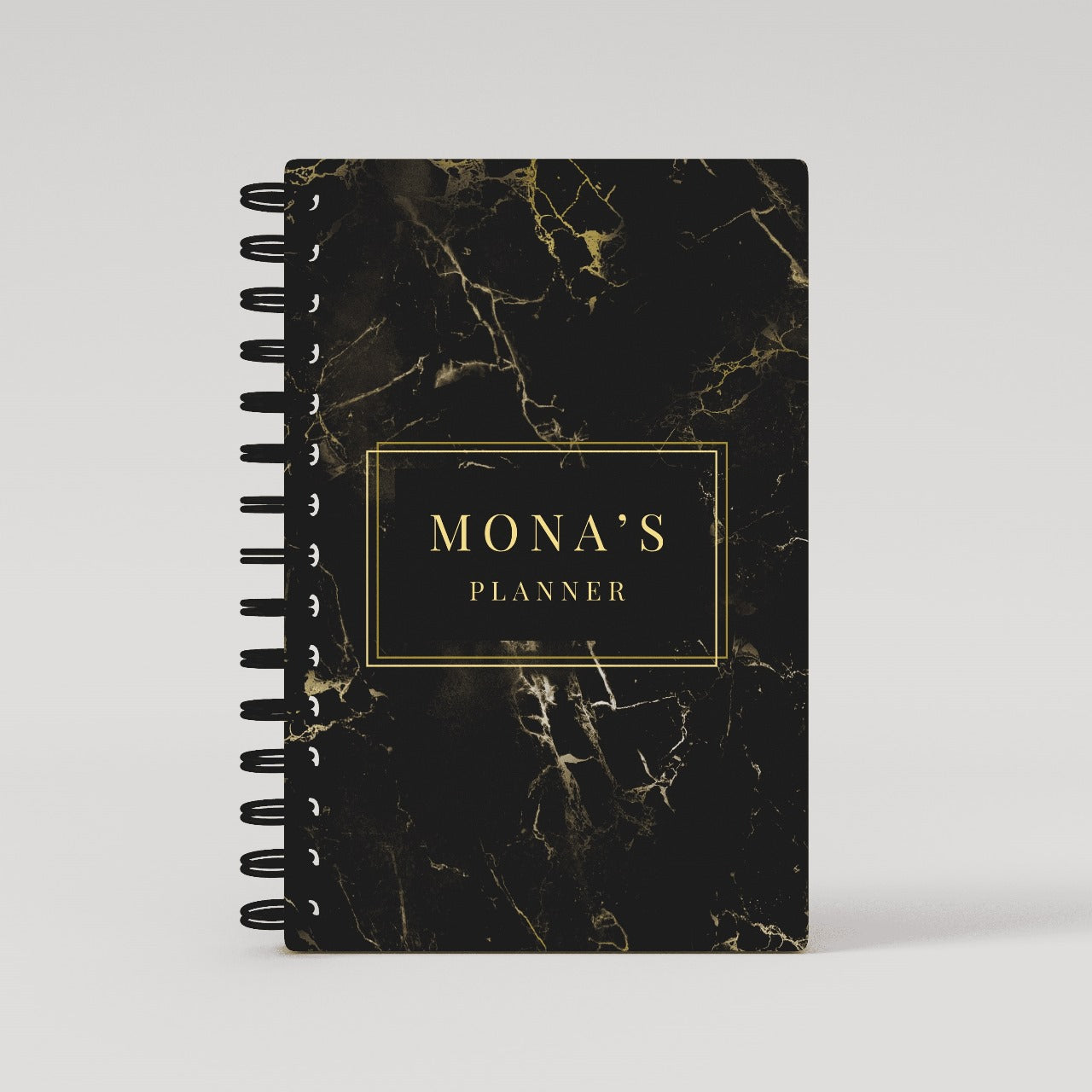 Gold Black Marble 2025 Daily Planner