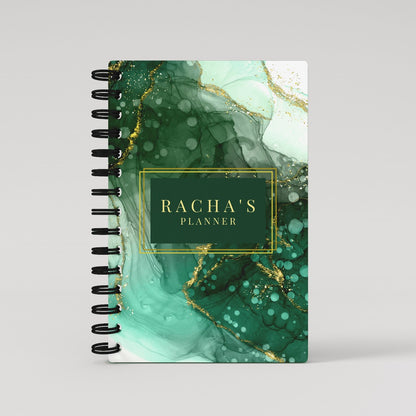 Gold Green Marble 2025 Daily Planner