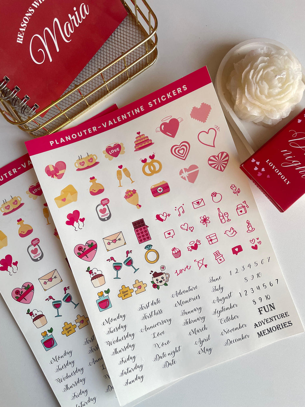 Valentine Stickers Sheet