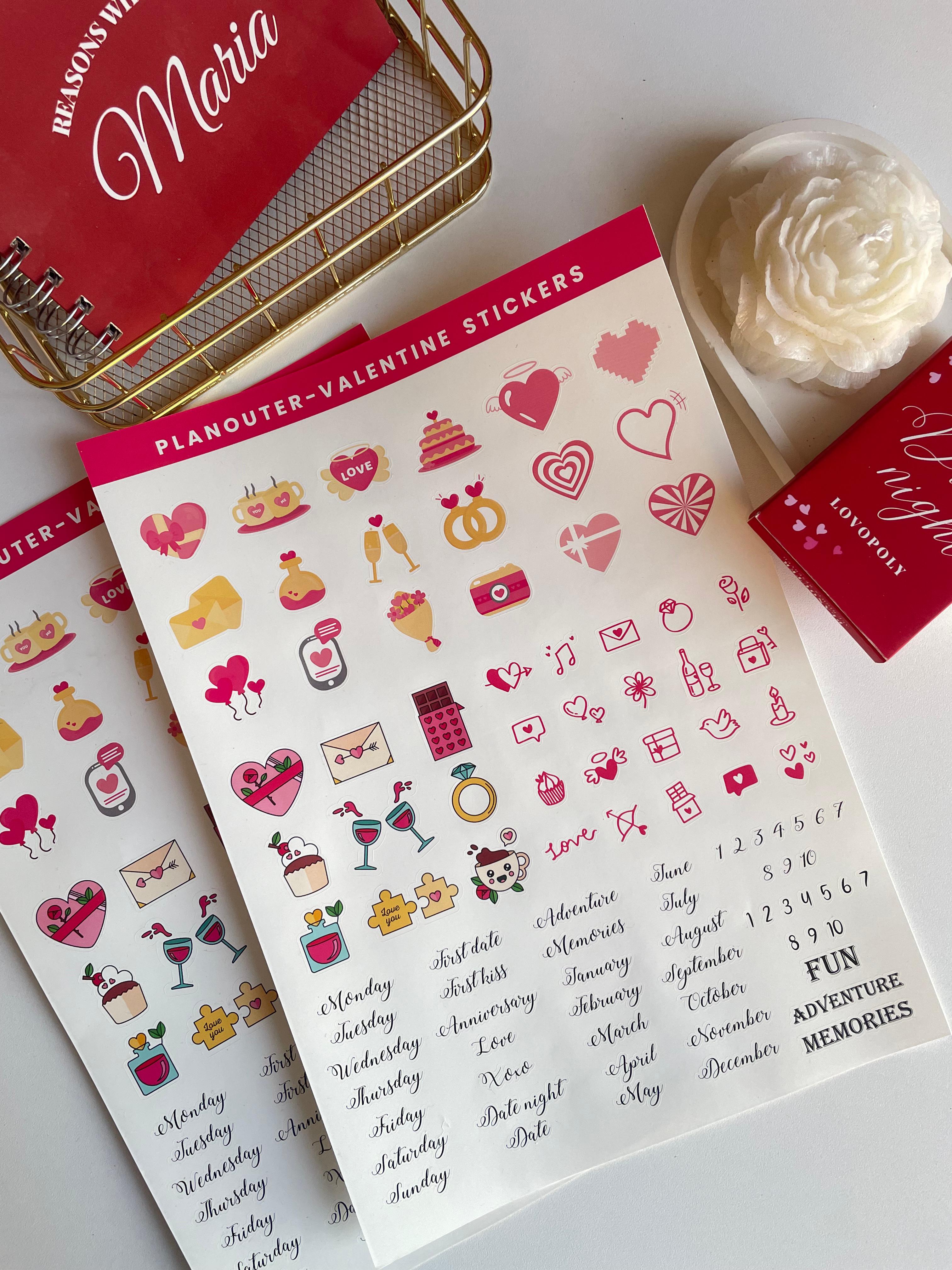 Valentine Stickers Sheet