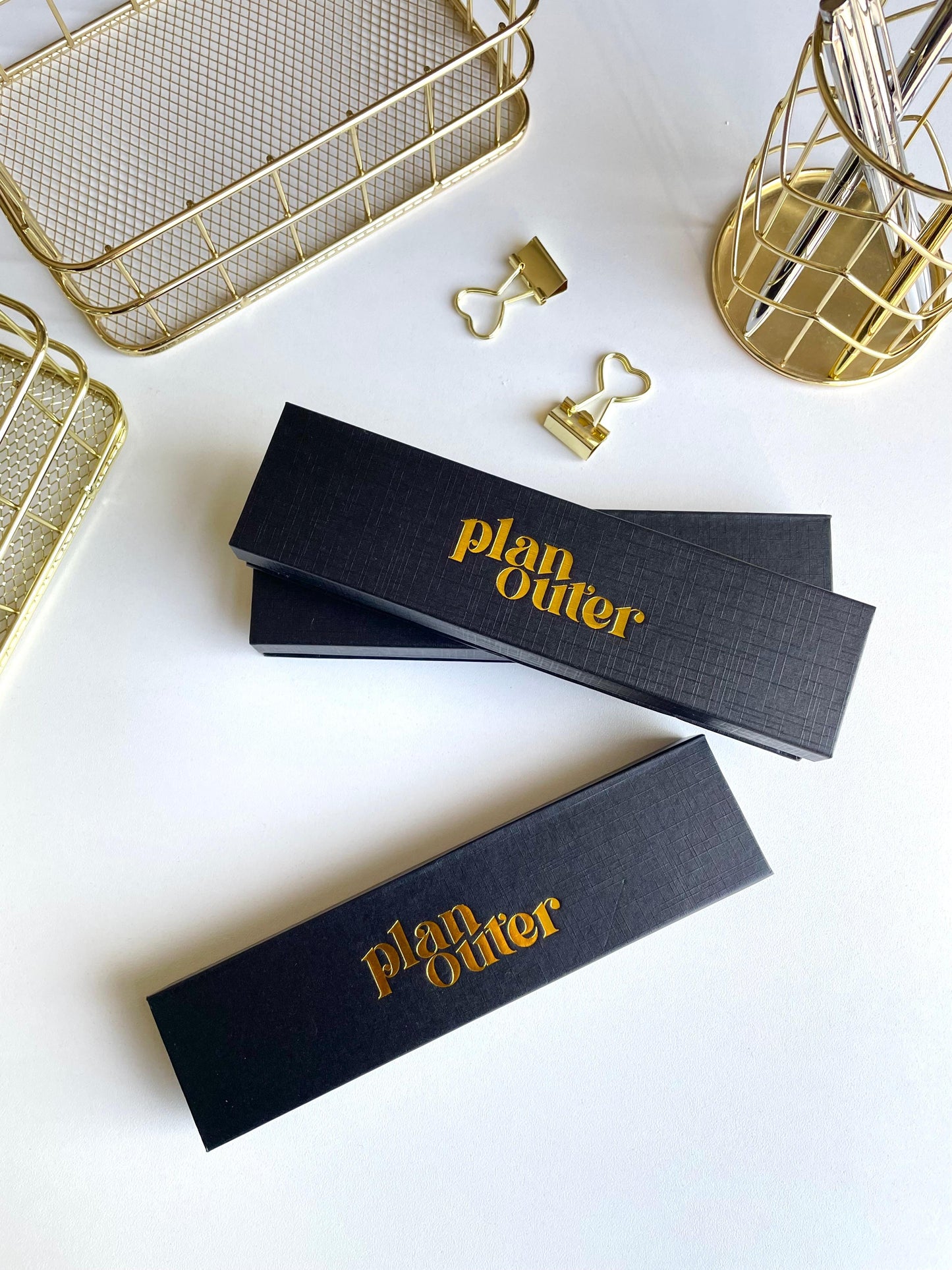 Gold Engraved Pen - Blue Ink