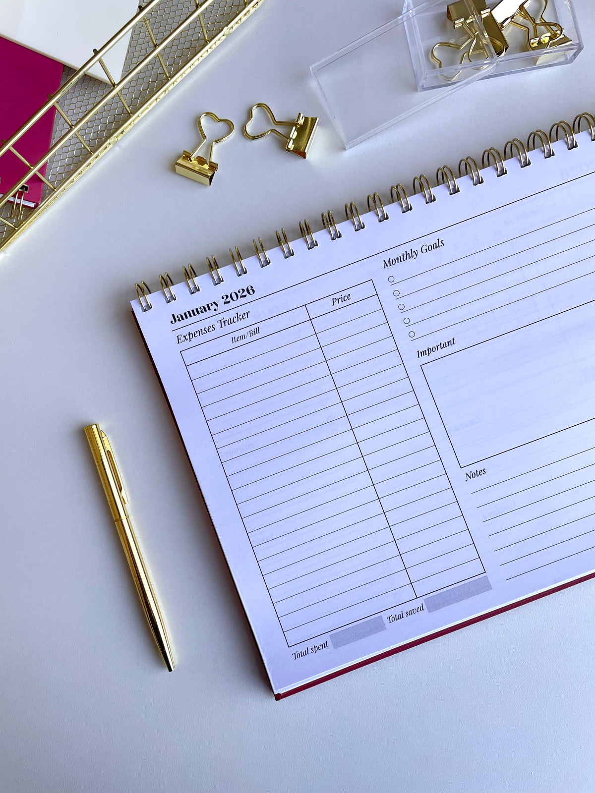 Add Your Logo 2026 Desk Planner