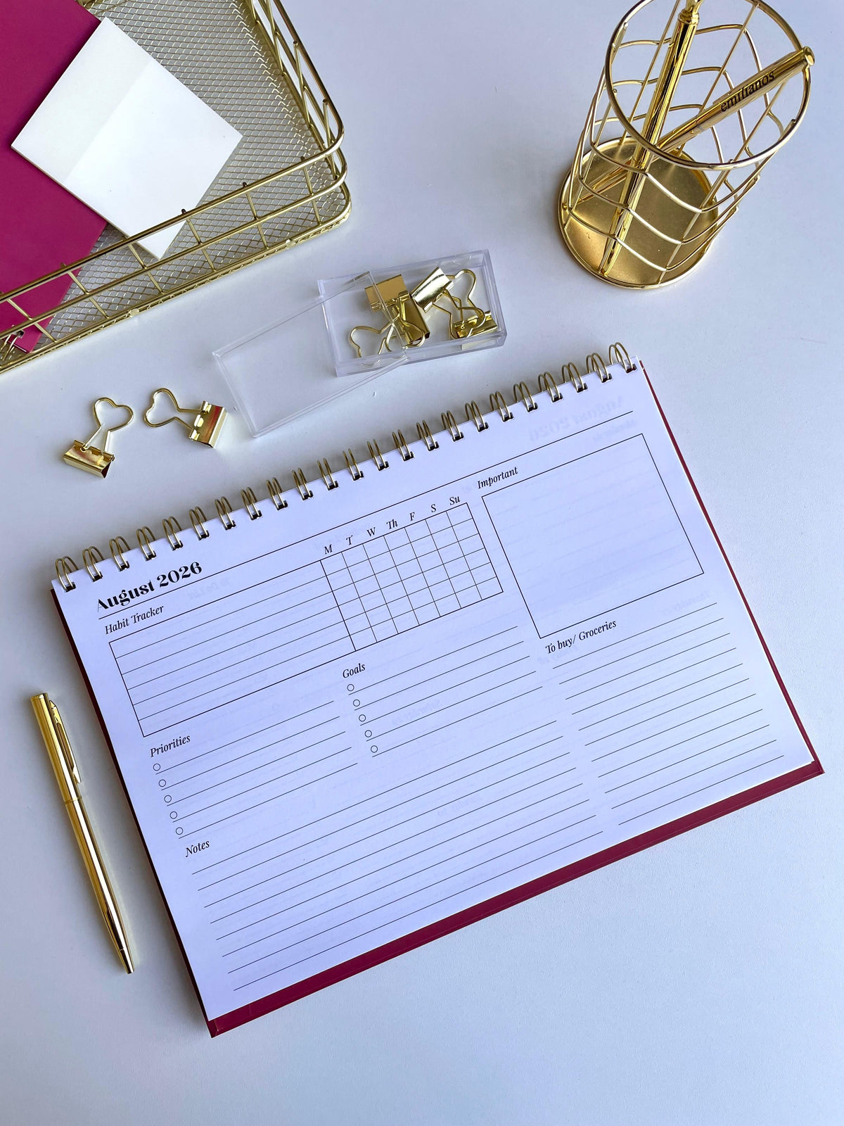 Add Your Logo 2026 Desk Planner