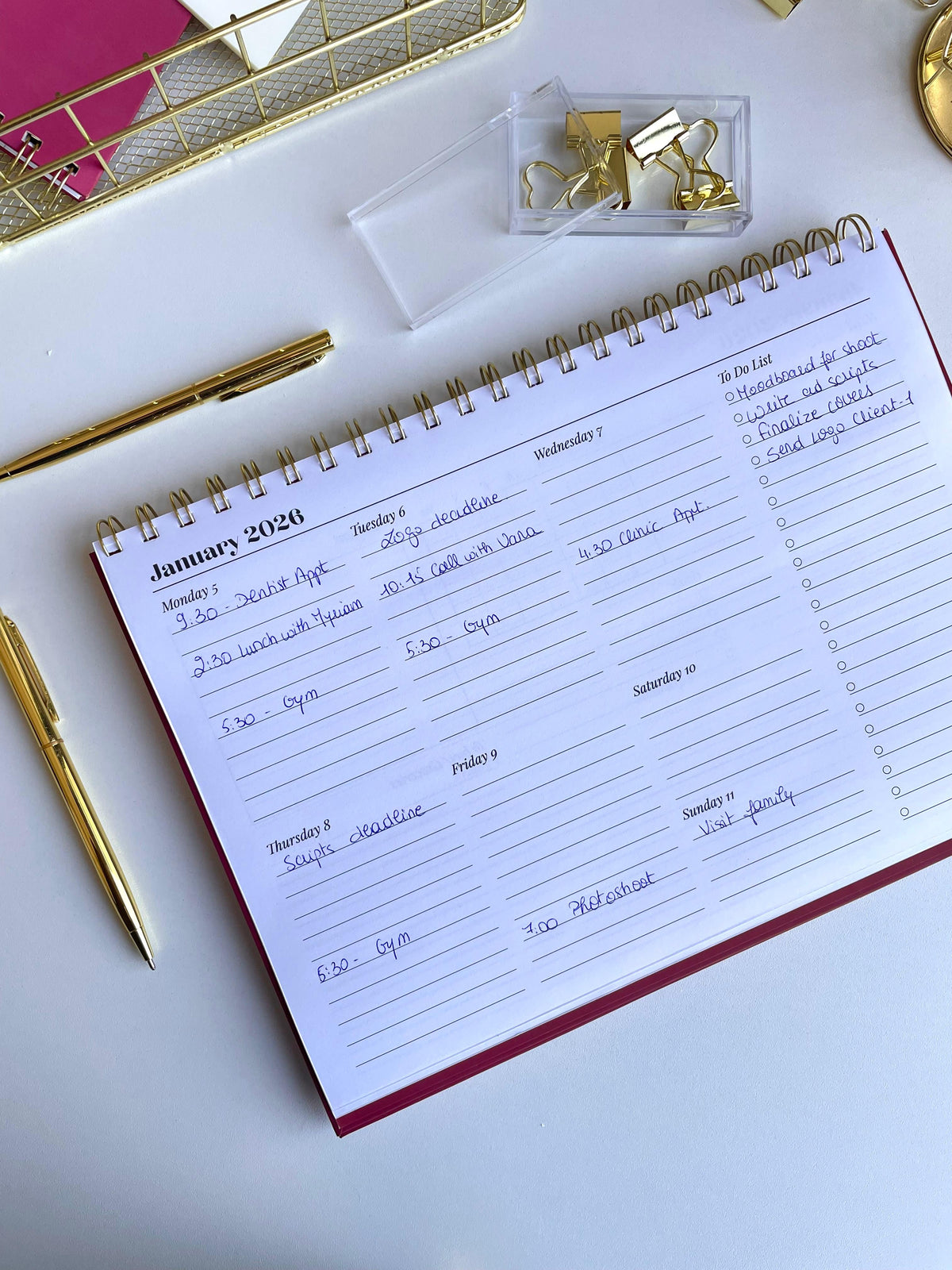 Add Your Logo 2026 Desk Planner