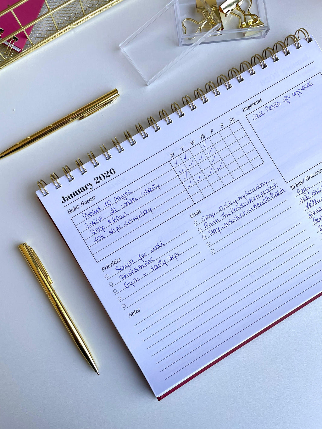 Add Your Logo 2026 Desk Planner
