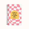 Checkered Peach 2026 Desk Planner