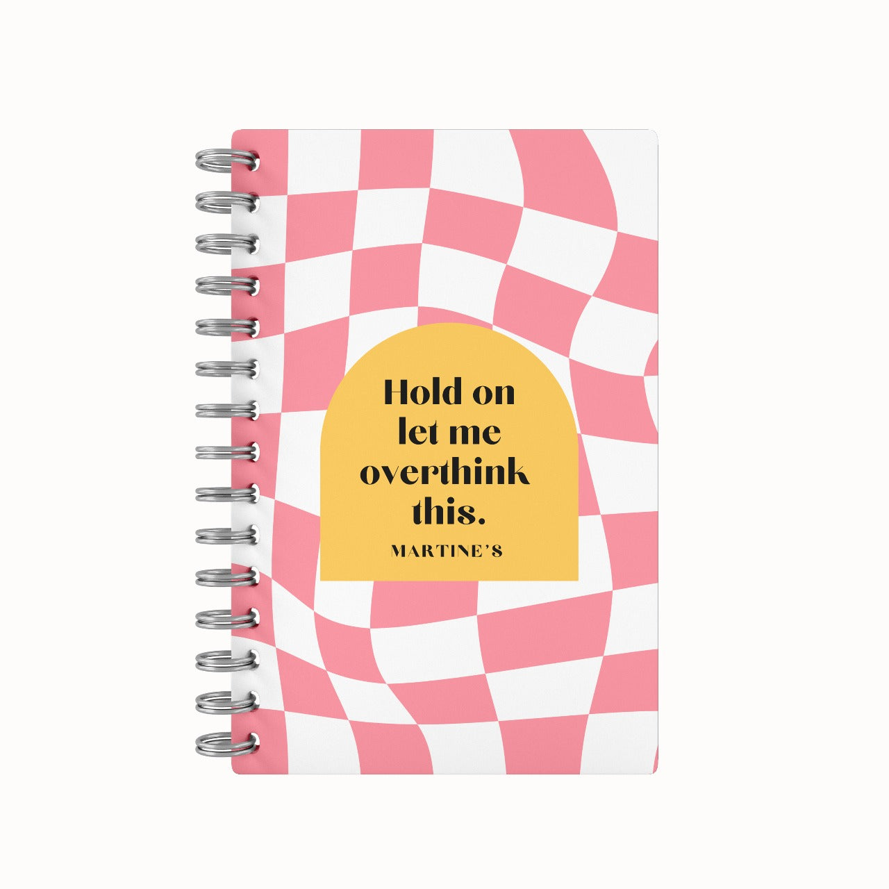 Checkered Peach 2026 Desk Planner
