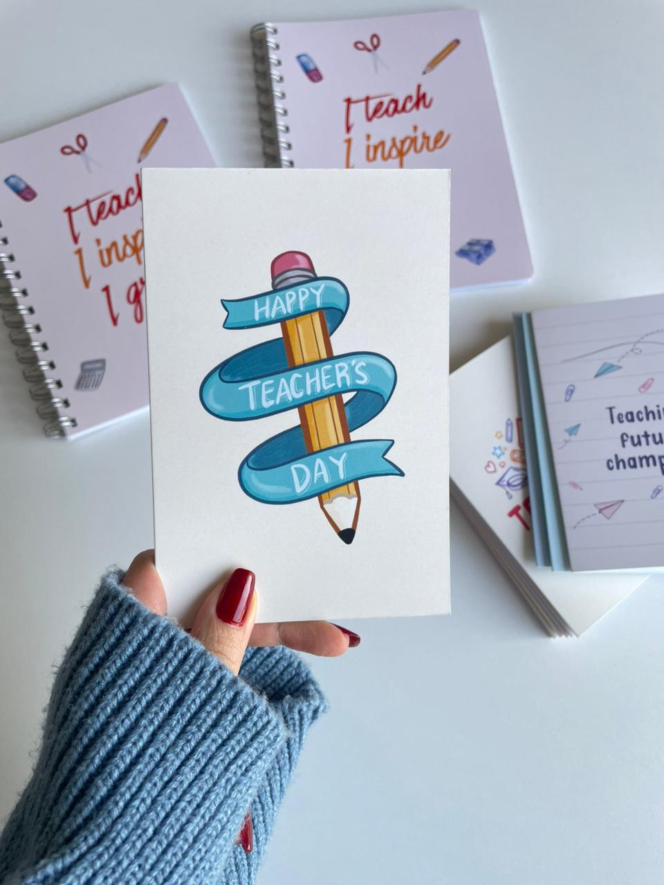 Happy Teacher's Day Pen - Greeting Card