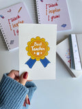 Best Teacher Medal - Greeting Card