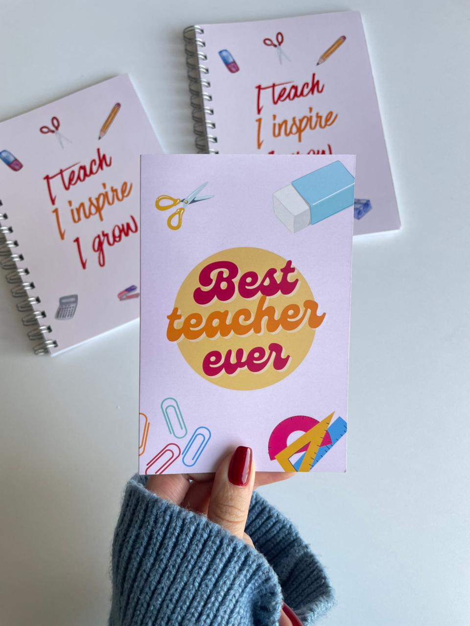Best Teacher Ever Pink - Greeting Card