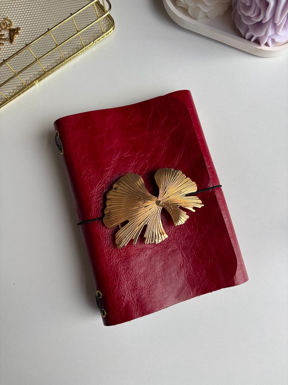 Cerise Archive - Aged Real Leather Refillable Journal