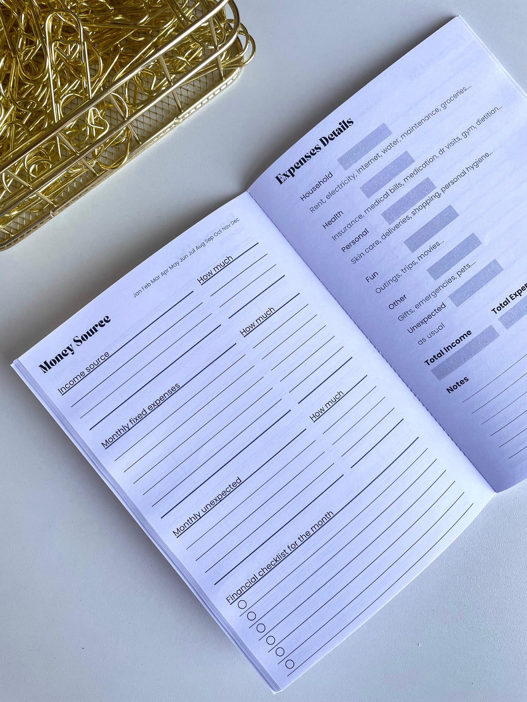 Budget Planner - Stitched Notebook