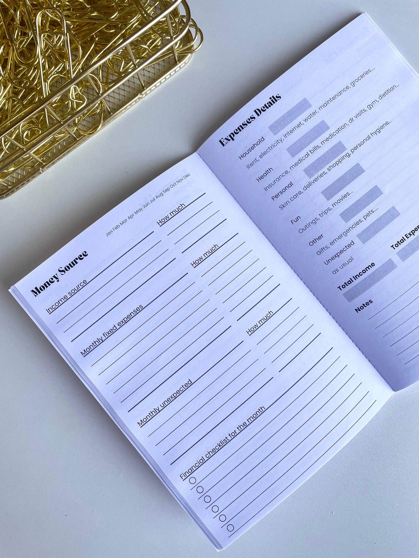 Budget Planner - Stitched Notebook