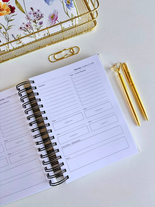 Apple Blue - Teacher Planner