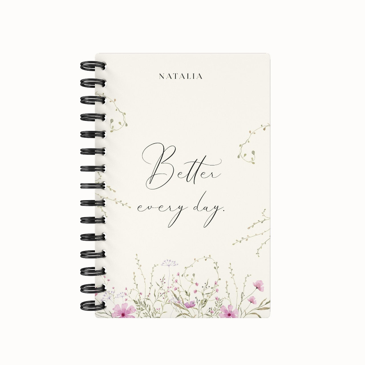 Simple Flower Purple Undated Daily Planner