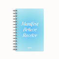 Manifest Believe Receive 2026 Weekly Agenda - Gradient Blue