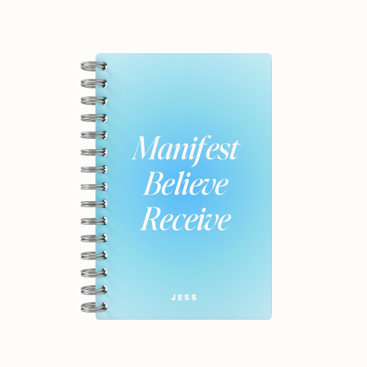 Manifest Believe Receive Undated Daily Planner - Gradient Blue