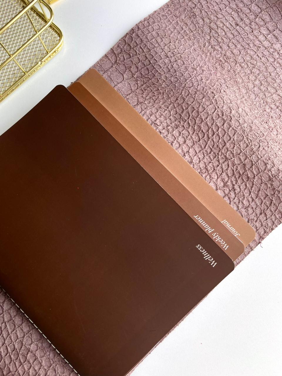 Café - Real Leather Refillable Journal