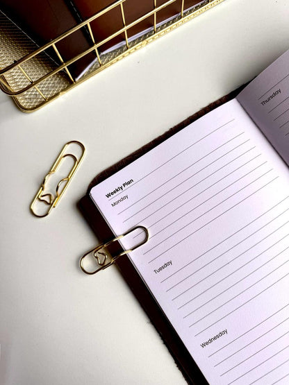 Café - Real Leather Refillable Journal