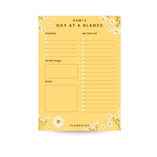 Daily Notepad - Daisy Yellow