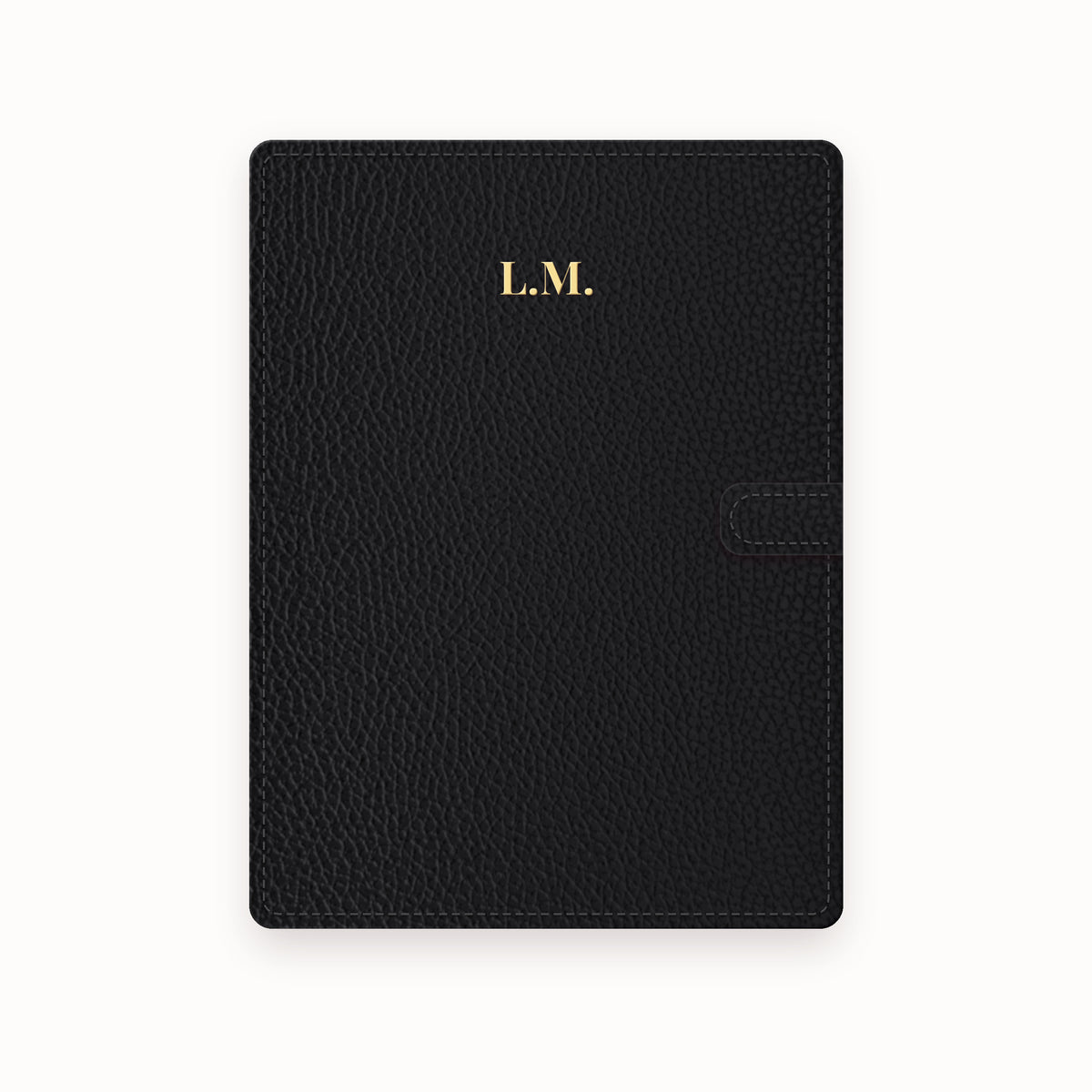 Initials Centered A5 Leather Binder