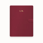 Initials Centered A5 Leather Binder